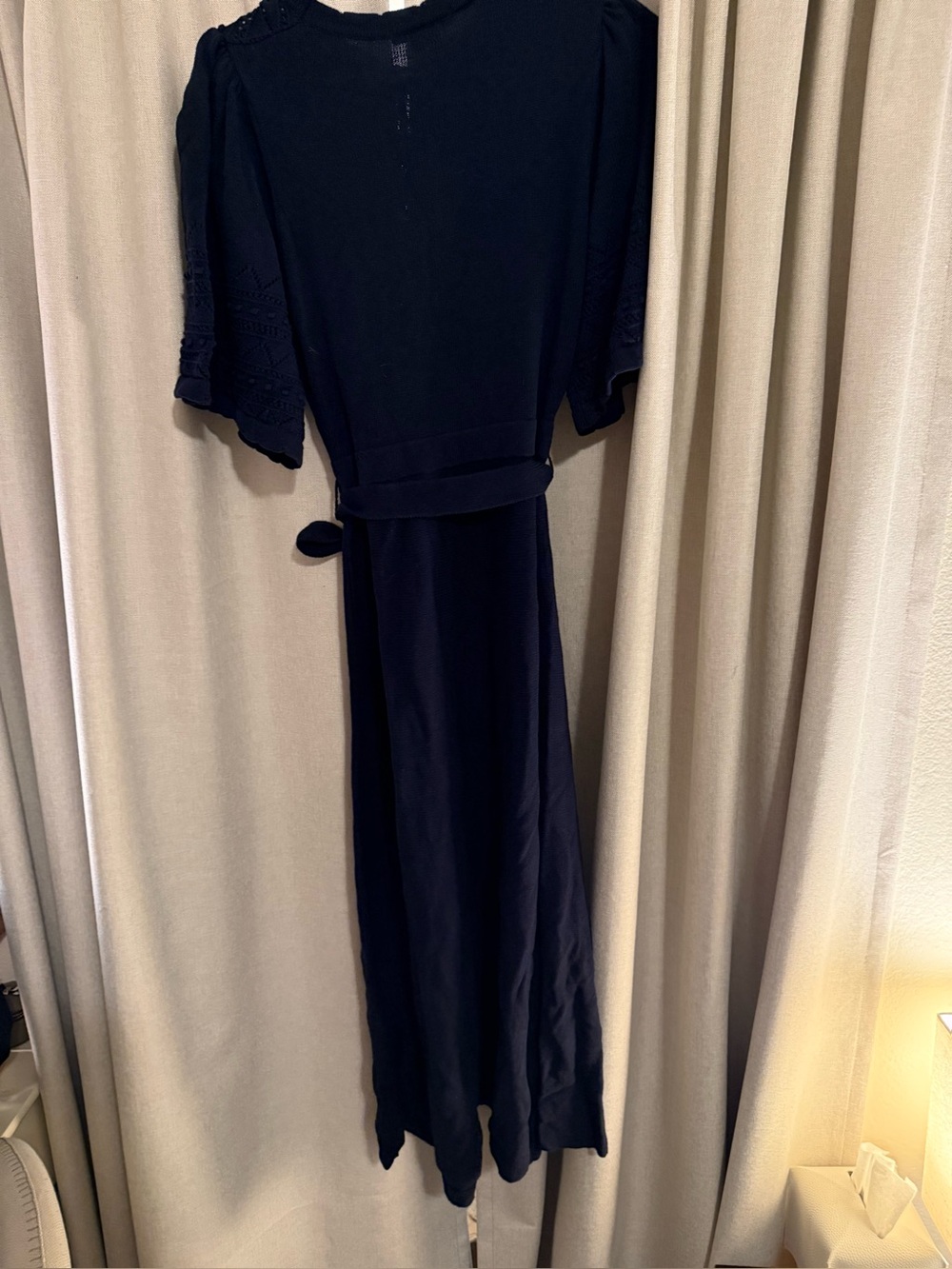 New Boden Navy Lace Sweater Dress 6 Long - Picture 4 of 4